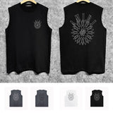 Amiri tank top dotted lotus printing