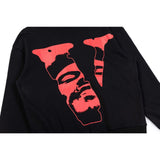 Vlone Hoodie Face Big V Pattern