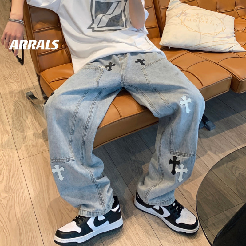 Men Jeans Cross Jeans Men's Summer Loose Trousers