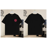 Ch hip-hop t-shirts: ch short-sleeve embroidered cross & rivet detail, heavy-duty craftsmanship, relaxed fit, 100% cotton, american heavyweight style