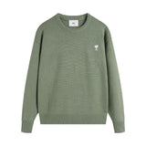 Ami araunriffall and winter couplelong sleevesheart jacquardtopswool sweater round neck knitting shirt