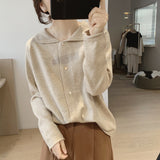 Women Knitwear Spring and Autumn Sweater Loose Knitted Cardigan