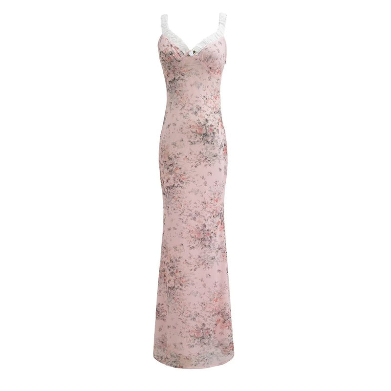 Women Dresses Summer Sling Dress Backless Sexy Dress (Xds0414)