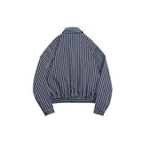 Unisex Jacket Autumn Vintage Stripe Jacket Loose Overalls