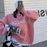 Women Knitted Pullover Knitted round Neck Sweater Women Winter Loose Casual Top