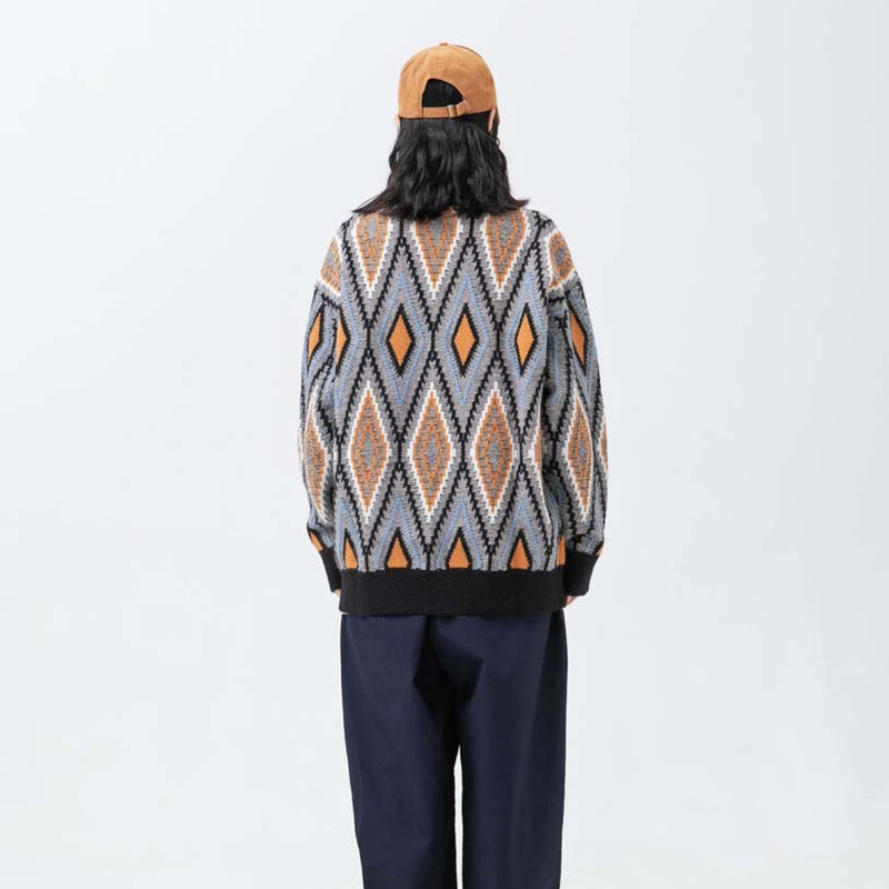 Unisex Sweater Autumn Rhombus Knitted Sweater