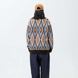 Unisex Sweater Autumn Rhombus Knitted Sweater