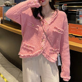 Women Knitwear Spring and Autumn V-neck Knitted Cardigan Sweater Coat