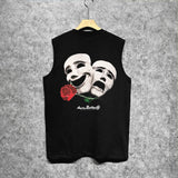 Amiri tank top double-sided rose printing
