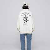 Unisex Hoodie Autumn Loose Embroidered Striped Sweater