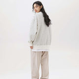 Unisex Hoodie Autumn Striped Printed Sweater