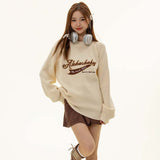 Unisex Sweater Autumn Affixed Cloth Embroidered