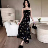 Women Dresses Summer Sexy Hip Skirt Floral Strap Dress