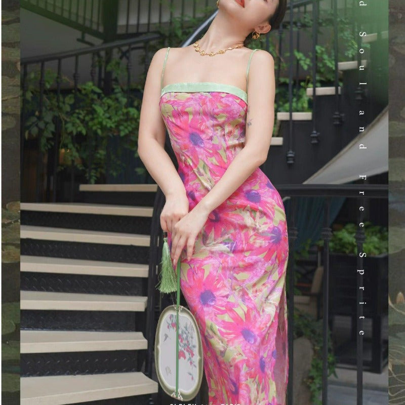 Women Dresses Autumn Suspenders Dress Long Dress