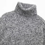 Women Sweater Knitwear Autumn and Winter Loose Turtleneck Retro Twist Knitted Top