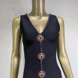 Women Dresses Bandage Dress Sleeveless V-neck Formal Dress Dress (Otn202404)