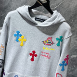 Chh Chrome Hearts Hoodie Color Sanskrit Hand Painted Graffiti Hooded Sweater