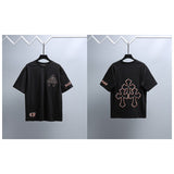 Ch hip-hop t shirts spring and summer ch patch embroider cross craft hardware logocasualeasiest for match
