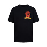 Ch hip-hop t shirts easiest for matchch crow chest front and back secondary foam printing sanskrit logo short-sleeved t-shirt american high street casual