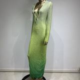 Women Dresses Long Sleeve Party Dress (Ont0408)