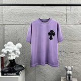 Ch hip-hop t shirts gch short sleeve cross loosecasualpure cotton american heavy weight short sleeve men