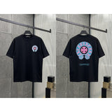 Ch hip-hop t shirts ch short-sleeved classic sanskrit horseshoe printingloosecasualpure cotton american heavy weight