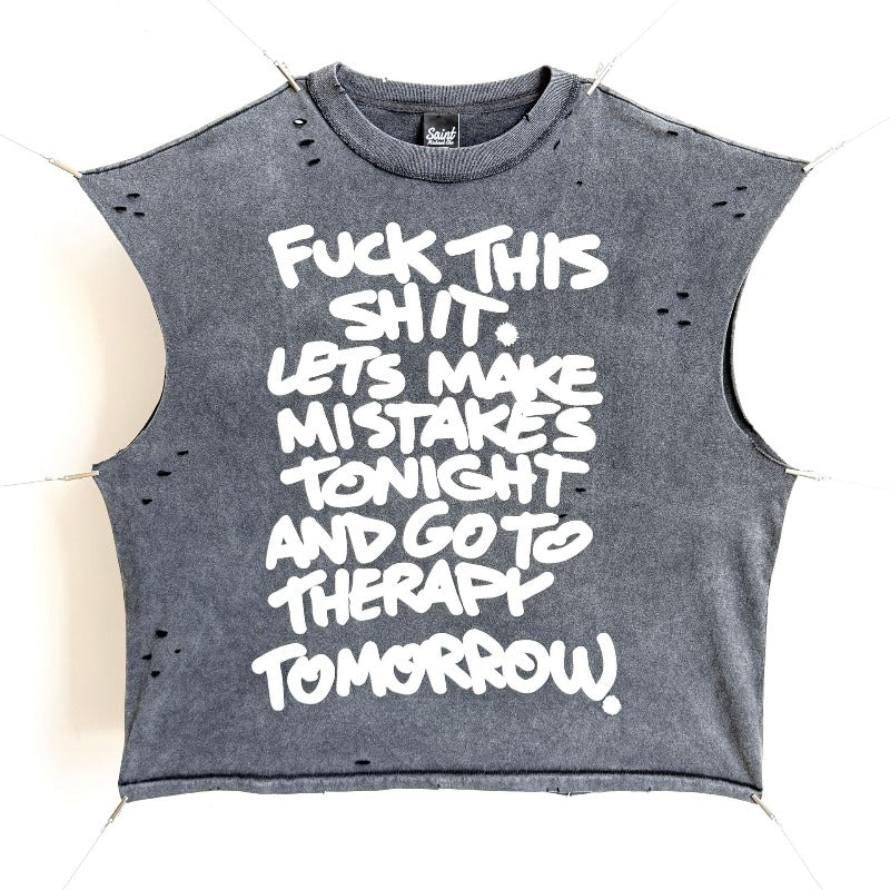 saint m t shirts s.m. "live in the moment" limited edition pullover casual tank top