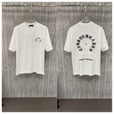 Ch hip-hop t shirts ch short-sleeved classic sanskrit horseshoe cross patch embroider round neck t-shirt