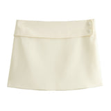 Women Skirt Summer Mini Skirt Solid Color Sheath Skirt