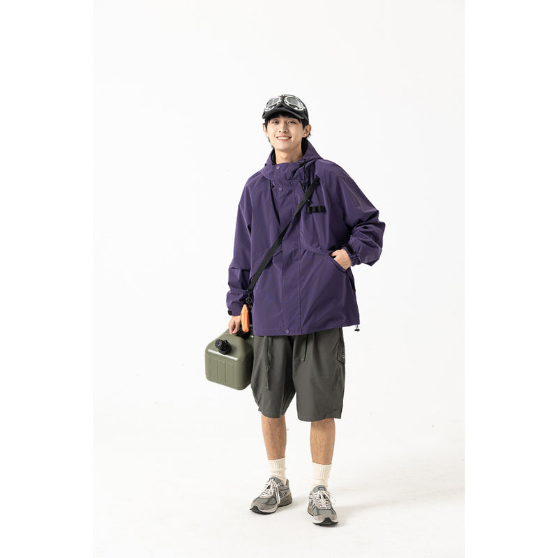 Unisex Jacket Vintage Hooded Hooded Jacket Men's Outdoor Jacket Coat