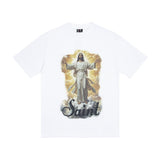saint m t shirts s.m character & letter graphic crew neck short sleeve tee