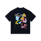 Customizable saintmichaelmedm astro boy graffiti short sleeve t-shirt - washed, distressed, heavyweight, oversized american style