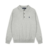 Rl ralph lauren polo collar wool sweater - warm women's fall/winter button-down casual loose knit