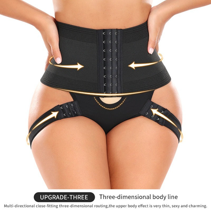 Butt lifter tummy control button shaping pants