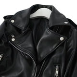 Women Leather Jacket Autumn Slim-Fitting Biker Jacket Pu Leather Women's Short Coat
