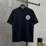 Ch hip-hop t shirts ch short-sleeved classic sanskrit horseshoe printingloosecasualpure cotton american heavy weight