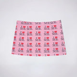 Ashleywilliams skirt waist slimming look short skirt i love me full printed women's a-line slimming look tutu skirt