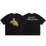 saint m t shirts s.m vintage washed distressed crew neck pullover short sleeve top
