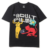 Hip-hop t shirts summerins american trendy kanye foam printing short-sleeved t-shirt casual short tee