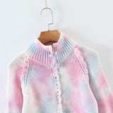 Women Sweater Knit Women's Gradient Zipper Sweaters Cardigan Loose