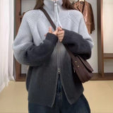 Women Knitwear Fall and Winter Lapels Sweaters Cardigan