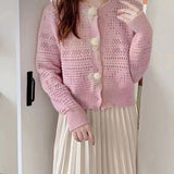Women Knitwear Autumn and Winter Sweater Loose Knitted Cardigan