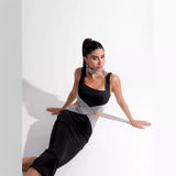Women Dresses Bandage One-Piece Dress Square Collar Party Dress (Ont0408)