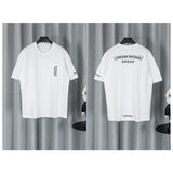 Ch hip-hop t shirts ch short-sleeved front and rear sanskrit printingloosecasualpure cotton american heavy weight short-sleeved high street