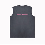Amiri tank top small spider letter horizontal stripprinting
