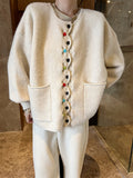 Women Knitted Cardigan Autumn and Winter Sweater Cardigan Long Sleeve Top
