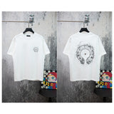 Ch hip-hop t shirts ch chrome hoof cross hardware short sleeve loosecasualamerican heavy weight short sleeve high street couple