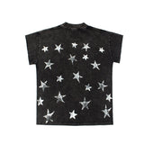 Hip-hop t shirts american high street half sleeve rock street retro washed distressed retroprinting short sleeve t-shirttshir