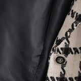 Women Suits Classic Style Black and White Lattice Pattern Coat Winter Retro Loose Suit