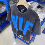 saint m t shirts s.m letter print crew neck pullover short sleeve top